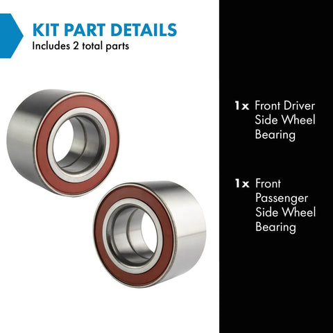 Front Wheel Bearing Kit Direct Fit OE Replacement For 1984-1991 Honda Civic, 1988-1991 CRX, 1986-1989 Acura Integra, 1984-1987 Wagovan