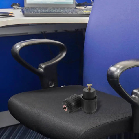 Two Pack Knob Clamping Jig With Spring Mechanism For Computer Chair Swivel Base Tray on office chair seat