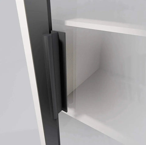 Self Adhesive Edge Finger Pull Door Handle Set Two Pack For Glass Wood Metal And Plastic Surfaces installed on cabinet door