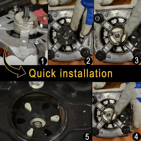 Motor coupling kit, heavy-duty metal core, for Whirlpool/Kenmore washers; includes hub, plate, and pulley (multi-view).