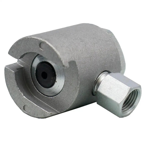 Five Eighth Inch Button Head Grease Coupler For High Volume Fittings With 3000 PSI Working Pressure And 4000 PSI Rating, One Eighth FNPT, Silver Color
