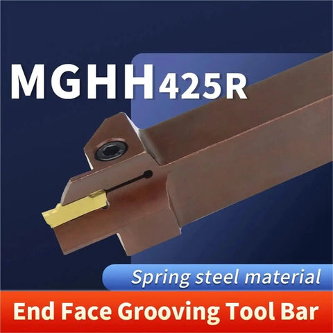 MGHH425R spring steel end face grooving tool bar, part of Built To Last Grooving Turning Tool For CNC Lathe With End Face Groove Cutter.