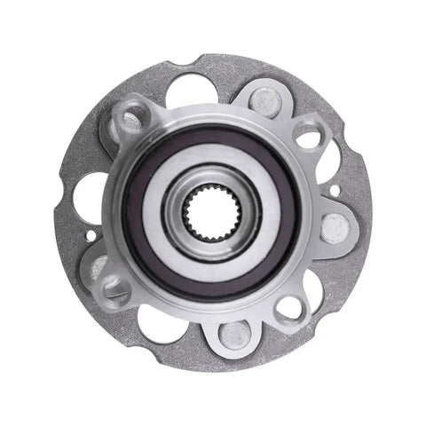 Front view of Rear Wheel Hub Bearing Assemblies With ABS Left And Right Two Piece Set For 2012 2016 Honda CR V And 2013 2015 Acura RDX Premium Replacement Bearings For Smooth Rotation Quieter Brakes Easy Install OEM Quality Fit