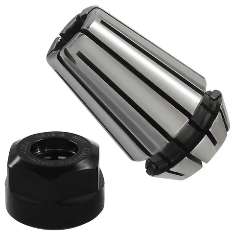 ER16 One Eighth Inch Spring Collet Nut Set, 2 Pcs Collets With Clamping Nut For CNC Engraving, Milling, And Lathe Machines