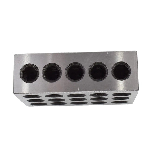 Matched Pair 1 2 3 Inch Machinist Blocks Set Up With 23 Hole Hardened Tool Steel Ground On All Sides For Precision And Squareness HRC 57 To 62