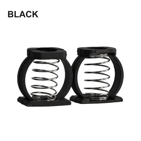 2Pcs Folding Bike Enhanced Hinge Clamp For Brompton Spring C Buckle Accessory, black, plastic and stainless, 22.2×21.9mm