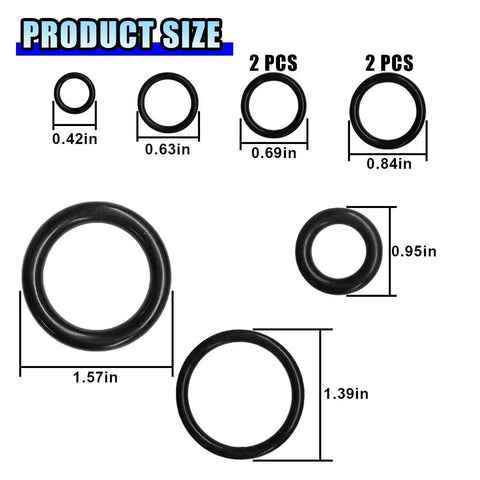 15 Piece 3 Ton Floor Jack Seal Repair Kit DIY Friendly For Horizontal Jacks Complete Hydraulic Oil Seal And O Ring Set diagram