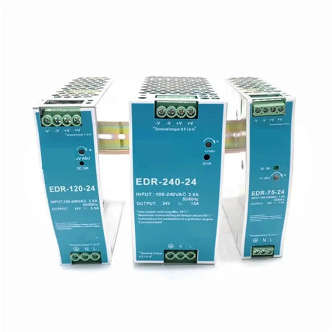 Din Rail Industrial Switching Mode Power Supply 75W 12V 24V DC For CNC Machines CCTV Systems And LED Lighting SMPS Power Supply 24V Ready With Wide Input Range Rugged Industrial Grade Design For Reliable Control And Automation