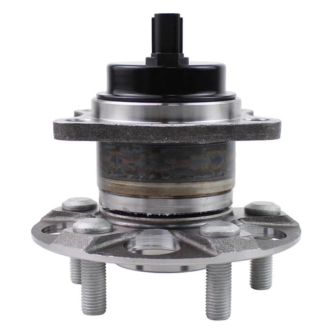 Front view of Direct Fit Rear Wheel Bearing Hub Assembly For Toyota Prius 2010 To 2015 And Prius Plug In 2012 To 2015 5 Lug