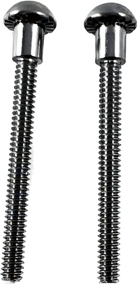 Close-up of 10-24 Torx Security T27 threaded hardware from Cast Stainless Steel Dual Sided Door Pull Set For 1 Inch Doors With Included Fasteners