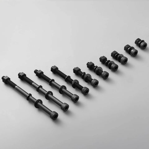 M5 Hex Socket Head Cap Screws Bolts Kit With Nuts And Flat And Lock Washers 60 Sets For Heavy Duty Projects Full Thread 16mm Length 12.9 Grade Alloy Steel Black Oxide Finish Allen Socket Drive Spanner Included