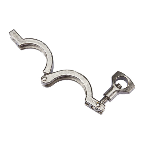 Stainless steel pull-handle butterfly valve with clamp and mounting screw