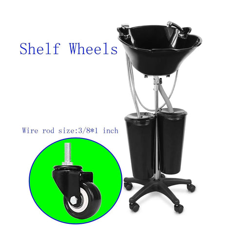 Hair salon sink with 1.5 Inch Silent Office Chair Wheel Replacement Set 5 Piece With 360 Degree Swivel Casters