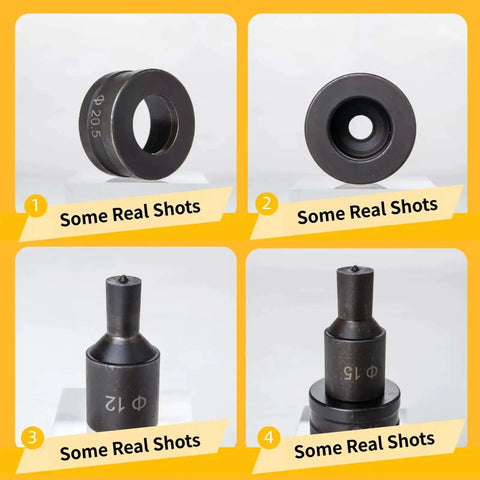 Heavy Duty Round Punch Die For CH-70 Hydraulic Press, showcasing 14.5mm opening, made from durable 40Cr spring steel for metal punching