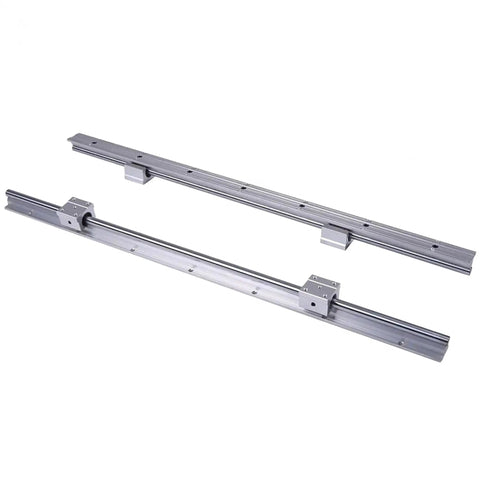 Two Pack SBR12 Linear Rails 1000mm with Four SBR12UU Blocks CNC Rail Kit for automated machines appearance overview