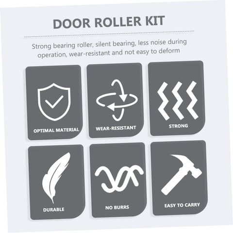 Heavy Duty Barn Door Rollers Kit With Electroplated Stainless Steel Tracks features include optimal material, wear-resistant, strong, durable, no burrs, easy to carry.