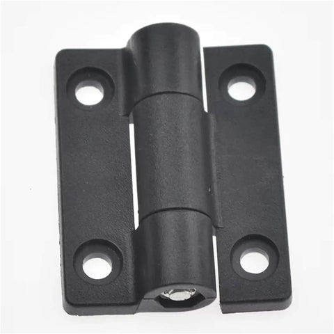 2 Pack Adjustable Torque Plastic Hinges Black Positioning Door Hinges 72x56x19mm durable cabinet and door hardware front view