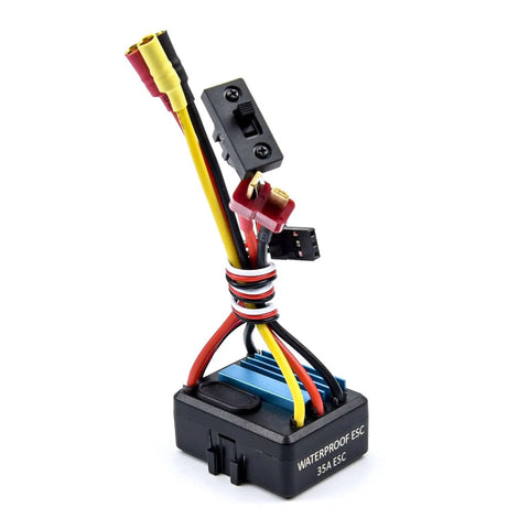 Waterproof 35A Brushless ESC For One To Fourteenth, One To Sixteenth, And One To Eighteenth RC Cars And Trucks, 2 To 3S Battery, 5V 2A BEC