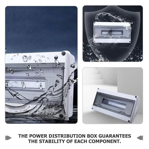 Weatherproof 18-Circuit Outdoor Electrical Junction Box With Distribution Panel Enclosure For Home And RV Use, Durable ABS