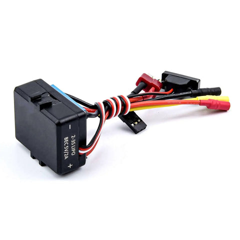 Waterproof 35A Brushless ESC for 1/14, 1/16, and 1/18 RC Cars and Trucks with 2-3S Battery Support, 5V 2A BEC, and connectors
