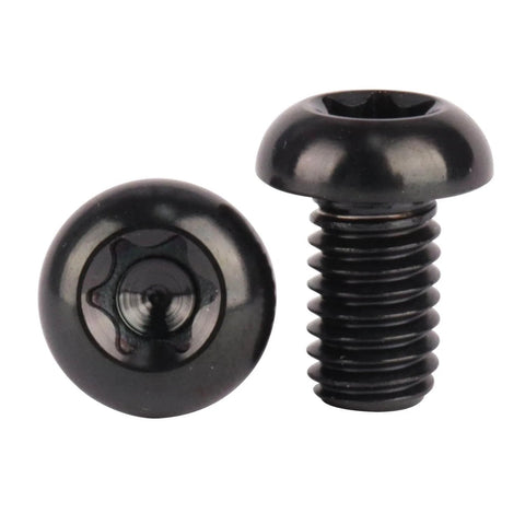 Beefed Up Titanium M6x10mm Torx Screws With T30 Torx Head, 1.0mm Pitch, 15mm And 20mm Length Options, Black Finish, Pack Of 6 For Lightweight Strength In DIY Auto And Engineering Projects.