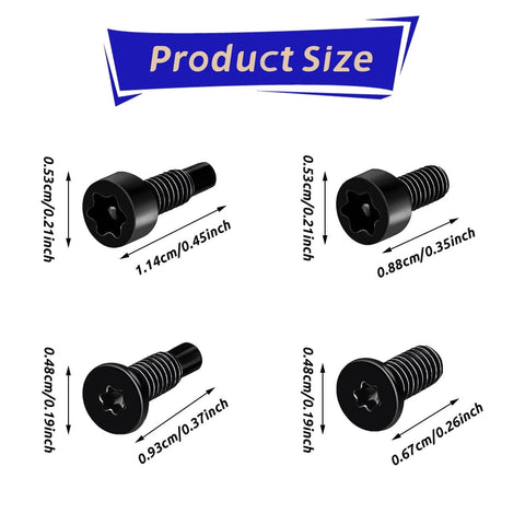 40 Piece Ring Doorbell Screw Set Four Types T6 Short T6 Long T15 Short And T15 Long sizes labeled in inches