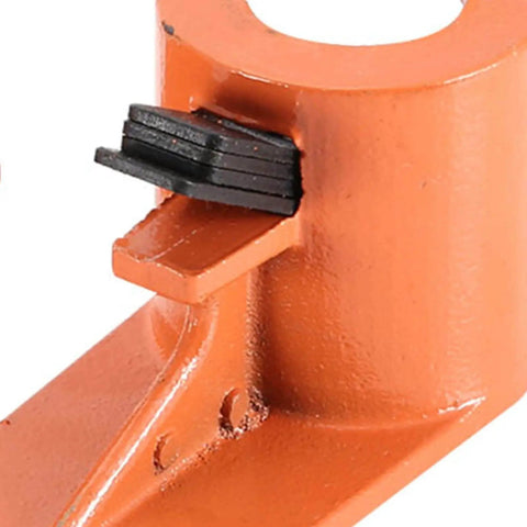 Close-up of Heavy Duty 1 Inch Pipe Clamp Jaws Vise Fixture Set For Woodworking Tools Built To Last And Beefy, cast steel