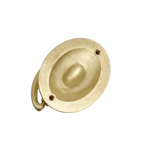 Solid Brass Vintage Drop Ring Pulls Set 2 Pack For Drawers Dresser Cupboards Wardrobes And Kitchen Cabinets With Single Hole Design