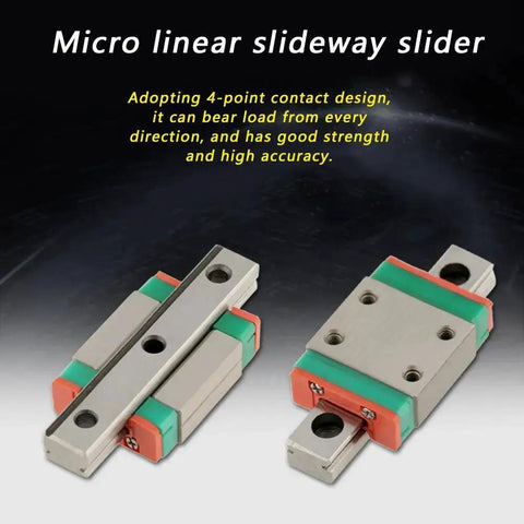 Compact 7mm Wide Linear Rail With 17x23mm Linear Block And 40mm Travel, Precision Bearing Steel Guide for small machinery