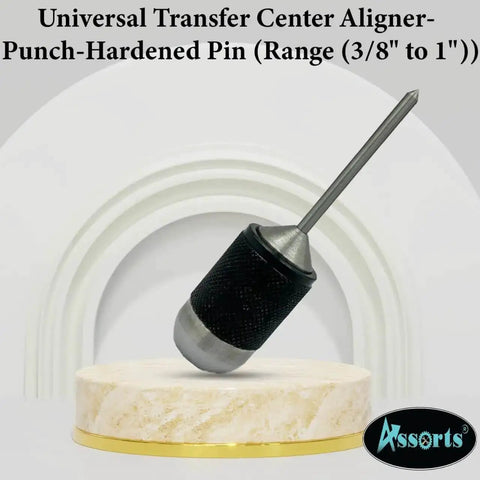 Pro Grade Transfer Center Aligner Punch With Hardened Pin displayed on a stand