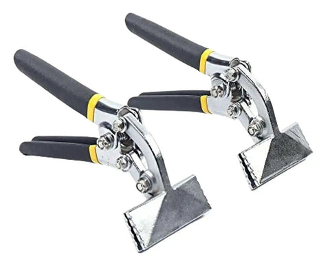 2 Piece Sheet Metal Bending Pliers Set With Ergonomic Handles Straight Formers And Benders Pro Grade Seaming Tool shown