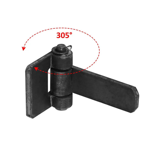 Six Pcs Weld On Trailer Hinges Beefy Heavy Duty Strap Style Long Leaf Gate Hinge 305 Degree Rotation Natural Carbon Steel