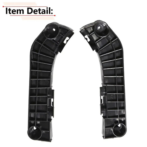 Front Bumper Bracket for Toyota Camry 2007 to 2011 Driver Passenger Side, black plastic, pair shown side by side