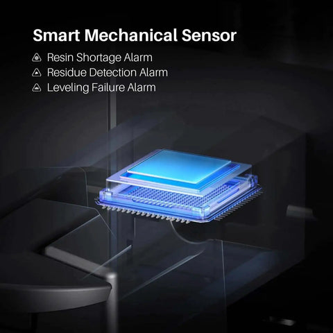 Smart mechanical sensor for Mars 5 Ultra Resin 3D Printer With 7 Inch 9K Mono LCD And 18 Micron XY, showing resin shortage, residue detection