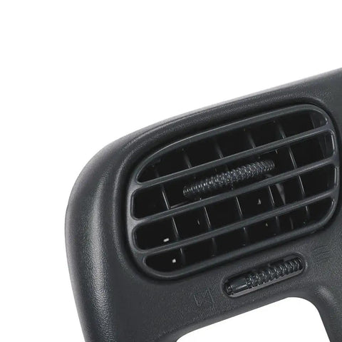Close-up of Dash Trim Bezel Cover Dark Gray For Chevy Blazer S10 Jimmy S15 Sonoma Single Din showing vent detail