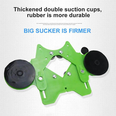 Pro Grade Adjustable Tile Hole Cutter Centering Locator Jig With Dual Vacuum Suction Bases for drilling ceramic glass