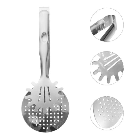 Stainless Steel Oil Filter Food Clip And Frying Tongs For Steak Draining Deep Fry Strainer And Grilling Tool with perforated design