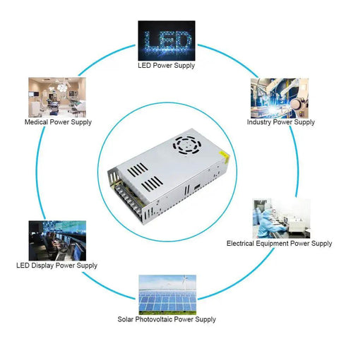 Heavy Duty 24V DC Power Supply 400W 16.5A Universal 100 To 240V AC Input For LED Strips CCTV 3D Printers And Computer Projects