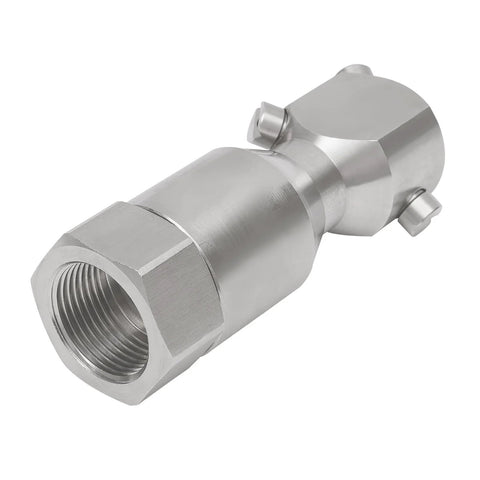 360° rotating spray nozzle, 304 stainless steel, 1/2 inch NPT thread for barrel washing, high-pressure cleaning
