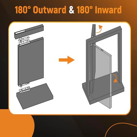 Diagram of Hidden Bookcase Door Pivot Hinge Kit For Secret Doors With 500 Lb Capacity