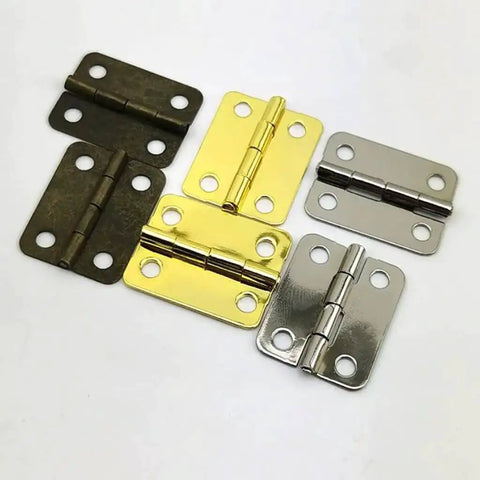 Thicker Design Wooden Box Hinges For Tea Boxes And Small Cabinets Modern Mini Hinges in various metal finishes