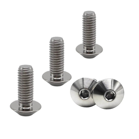 Titanium Button Umbrella Socket Head Bolts M6 X 1.0 X 16mm Pack Of 5 For Bikes And Motorcycles Ultra Lightweight Rustproof 6AL4V