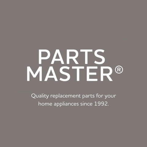 Parts Master logo on brown background with slogan Quality replacement parts for your home appliances since 1992.