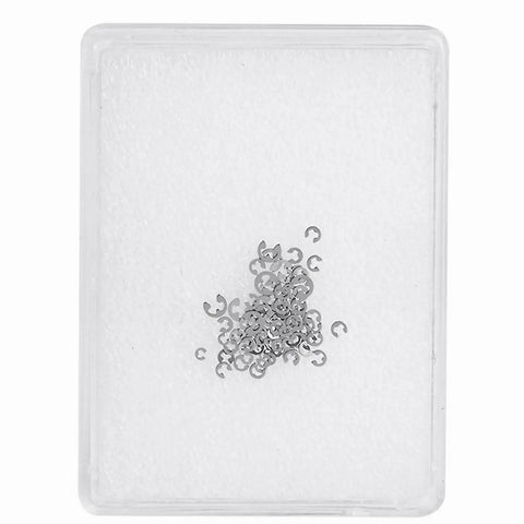 90Pcs Watch Ring Clip E Clip Set With 9 Sizes From 1.5mm To 4mm External Retaining Rings Durable Metal C Clips in storage box
