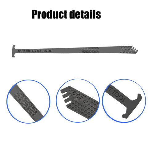 Side view of gray replacement carpet cleaner nozzle clean-out tool for Bissell ProHeat 2X Revolution (1548–1551), 2-pack.