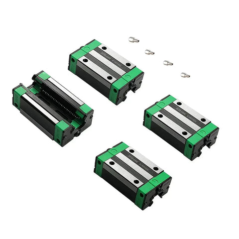 Four HGH20CA block components in the Two Pack HGR20 900mm Linear Guide Rails With Four HGH20CA Carriage Blocks For DIY CNC Routers Lathes And Mills Premium Precision Rails With Easy Mounting And Long Lasting Wear Resistant Performance Kit.