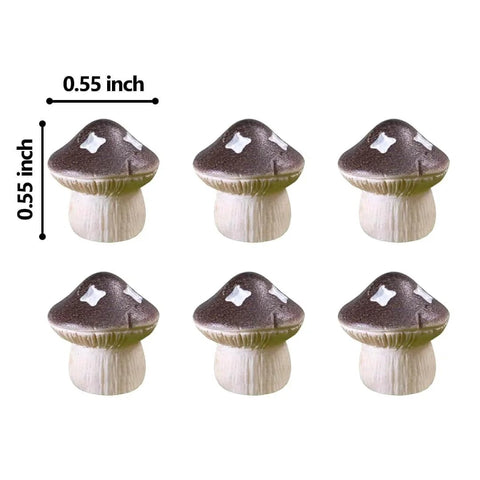 Decorative Hinge Head Topper Set Of 6 Magnetic Mushroom Hinge Heads For Doors And Cabinets shown with 0.55 inch size