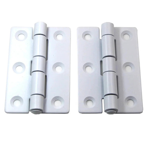 2.5 Inch Matt White 304 Stainless Steel Hinges With Nonremovable Pin For Exterior Interior Doors Cabinets Gates, pair view