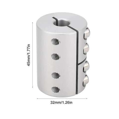 6mm To 16mm Rigid Shaft Coupling For Stepper Motors And 3D Printers, PA66 Rubber Damping Connector With Stainless Steel Housing