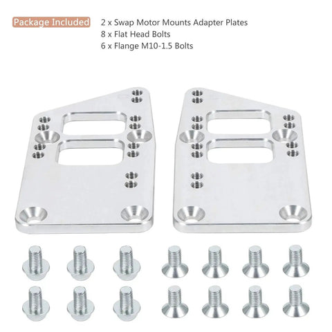 LS Swap Motor Mounts Adapter Plates Universal Swap Bracket For Small Block To LS Engine Conversion Adjustable Fit 2pc